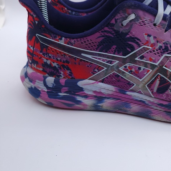 ASICS Noosa Tri 14 Shoes Womenss 10 Purple Pink Red Tropical Running 1012B208 - Picture 3 of 12